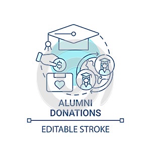 Alumni donations concept icon