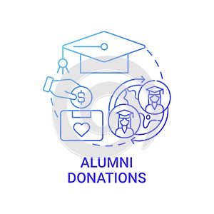 Alumni donations concept icon
