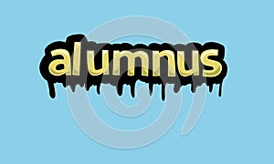ALUMNUS writing vector design on a blue background photo