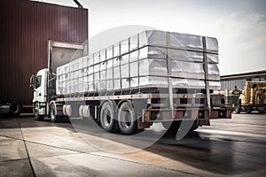 alumum ingot being transported by truck to manufacturing facility