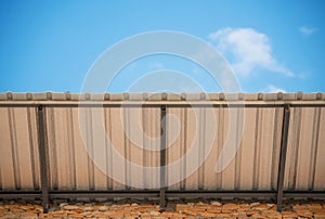 Aluzinc Metal Sheet roof with blue sky