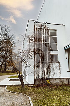 Alvar Aalto Library building in architectural style modernism town Viborg