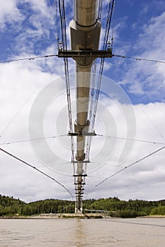 Alyeska pipeline bridge over Tanana river photo