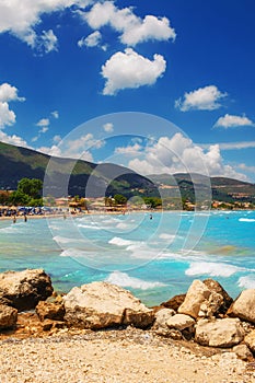 Alykes beach on Zakynthos island