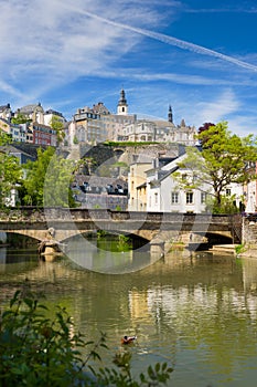 Alzette river in Luxembourg