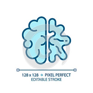 Alzheimer brain light blue icon