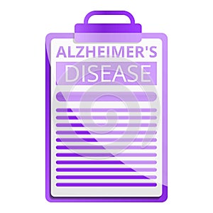 Alzheimer disease checkboard icon, cartoon style