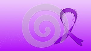 Alzheimer disease pancreatic cancer lupus fibromyalgia epilepsy awareness purple ribbon 4 k animated background