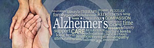 Alzheimer`s Word Cloud Campaign Awareness Banner photo