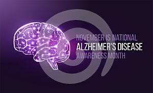 Alzheimers disease awareness month concept.