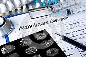 Alzheimers Disease concept , Brain degenerative diseases Parkin