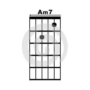Am7 guitar chord icon