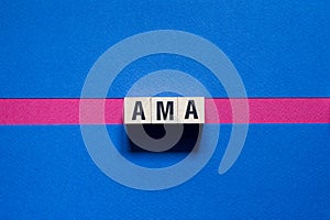 Ama - ask me anything,word concept