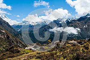 Ama Dablam and Lhotse peaks: Himalaya landscape