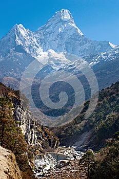 Ama Dablam massif , Nepal Himalayas photo