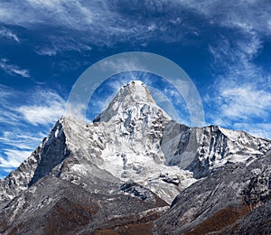 Ama Dablam Mount in the Nepal Himalaya