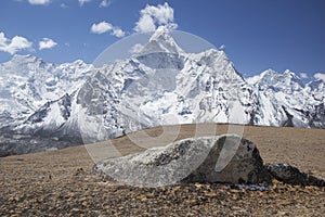 Ama Dablam Peak and Himalaya Mountain Range, Nepal