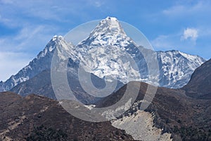 Ama Dablam peak at Pangboche village