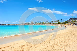 Amadores beach. Gran Canaria, Canary islands, Spain