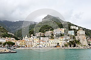 Amalfi coast, Italy - panoramic view of Cetara