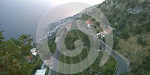 Amalfi coast seen from Furore