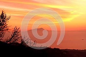 Amalfi Coast Sunset Italy