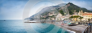 Amalfi, Italy - Panorama of the town on the Amalfi coast