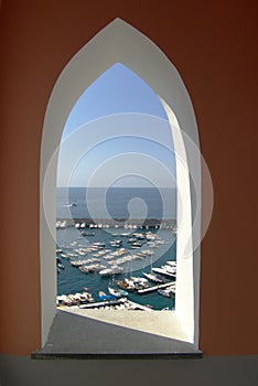 Amalfi window on the port photo