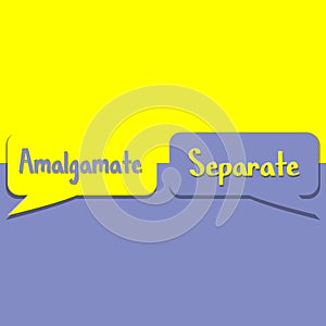 Amalgamate or Isolate on word on education, inspiration and business motivation
