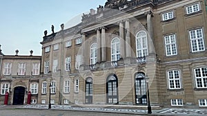 Amalienborg palace in Copenhagen, Denmark.