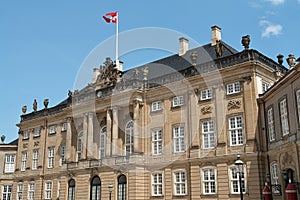 Amalienborg Palace in Copenhagen Denmark