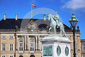 Amalienborg palace in Copenhagen, Denmark