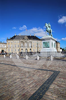 Amalienborg palace in Copenhagen, Denmark