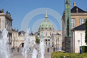Amalienborg, the palace and residence in Copenhagen of the queen of Denmark.