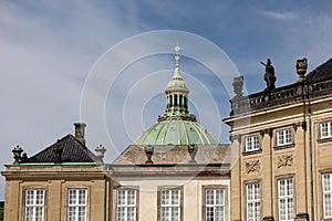 Amalienborg, the palace and residence in Copenhagen of the queen of Denmark.