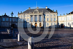 Amalienborg, the palace and residence in Copenhagen of the queen of Denmark.