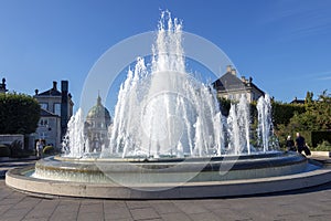 The Amalienborg Palace Royal fountain, Copenhagen, Denmark