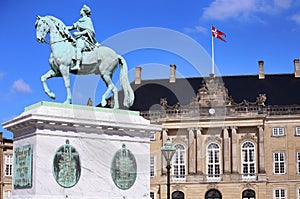 Amalienborg Square in Copenhagen, Denmark