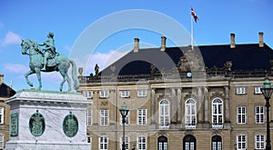 Amalienborg Square in Copenhagen, Denmark