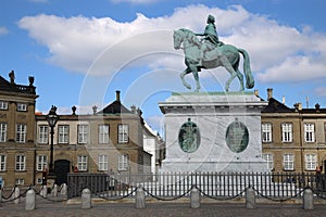 Amalienborg Square in Copenhagen, Denmark