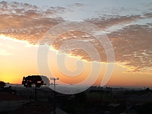 Amanhecer sunrise orange sun sky photo