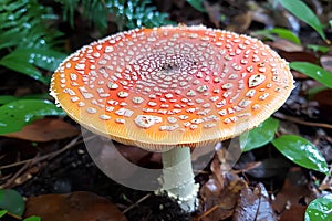 Amanita muscaria, Fly Agaric in the forest photo