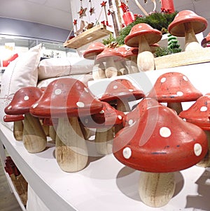 Amanita mushroom as decoration