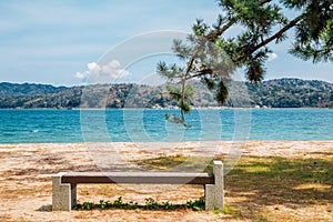 Amanohashidate Park and sea in Kyoto, Japan