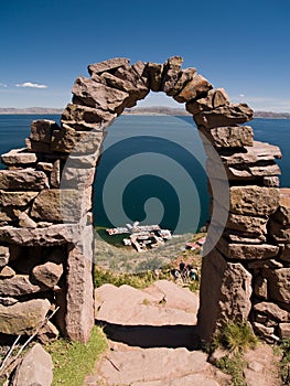 Amantani Island on Lake Titicaca photo
