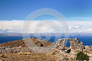 Amantani island, Titicaca lake, Peru photo