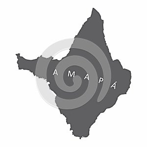 Amapa State map silhouette photo