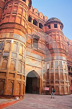 Amar Singh Gate in Agra Fort, Uttar Pradesh, India photo