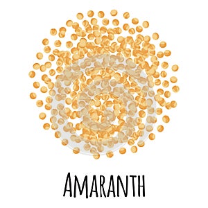 Amaranth for template farmer market design, label and packing. Natural energy protein organic super food