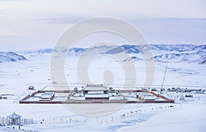 Amarbayasgalant monastery in Iven Valley near Selenge River at t